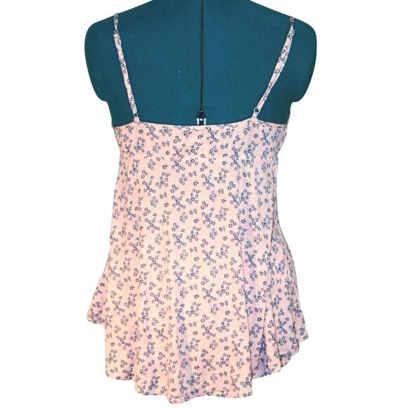 Victoria’s Secret Pink Floral Lace Trim Pajama Set Women’s Size M - Picture 2 of 4